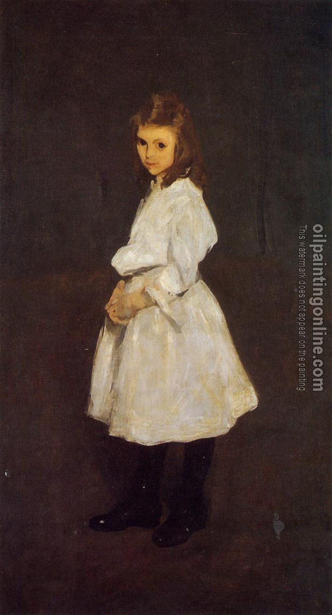 George Wesley Bellows - Little Girl in White aka Queenie Barnett
